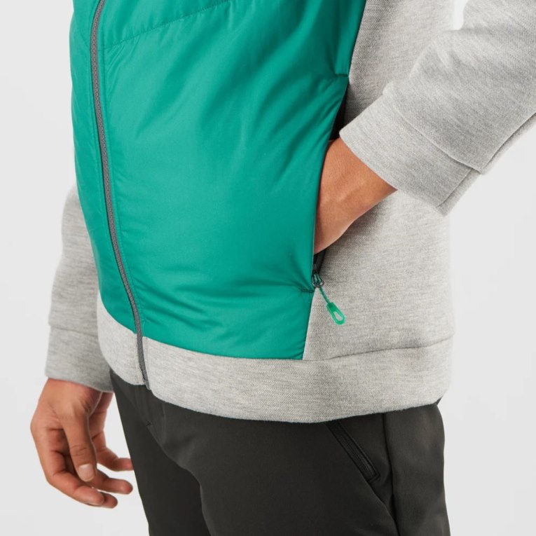 Salomon Essential Xwarm Hybrid Men's Jackets Grey / Green | CA 13P27